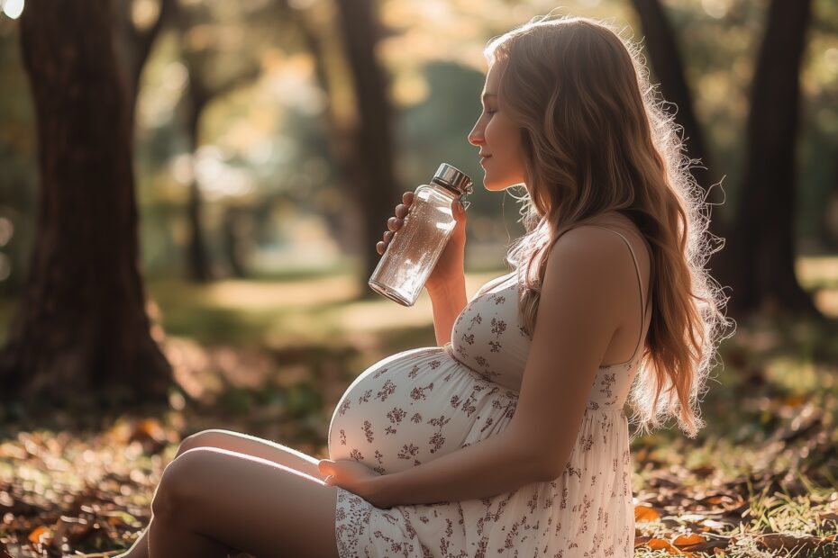 Enjoy your pregnancy tea in the park.